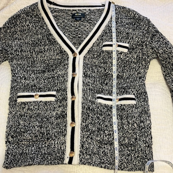 Maeve Anthropologie Tweed Boyfriend Cardigan Preppy Knit Classic Sweater Size XS - Picture 12 of 12